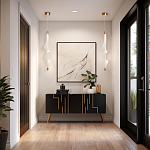 Люстра с белым скрученным плафоном Golden Swirl варинант исполнения - 10 | Loft Concept во Владивостоке