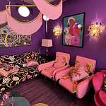 Картина Фламинго вышивка бисер Flamingo Beaded Wall Art варинант исполнения - 1 | Loft Concept во Владивостоке