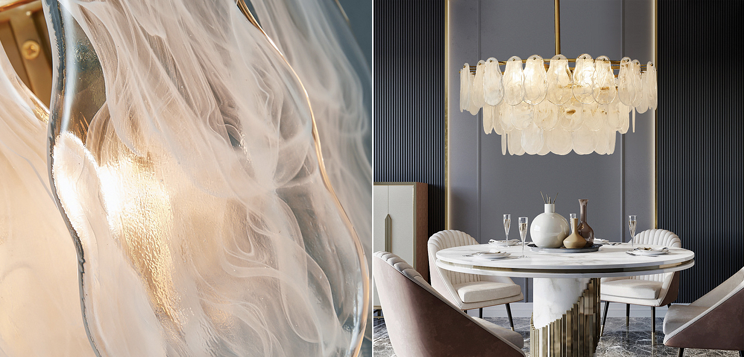 Люстра Maat Textured Glass Chandelier Люстра Maat Textured Glass Chandelier - Loft-Concept во Владивостоке