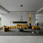 Светодиодная люстра Black LED Circle and Ball Lamp варинант исполнения - 7 | Loft Concept во Владивостоке