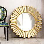 Зеркало круглое с лучами из зеркальных фацетов Golden Facet варинант исполнения - 2 | Loft Concept во Владивостоке