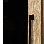 Шкаф-витрина в стиле лофт с чёрной стеклянной дверью Urban Style Space варинант исполнения - 5 | Loft Concept во Владивостоке