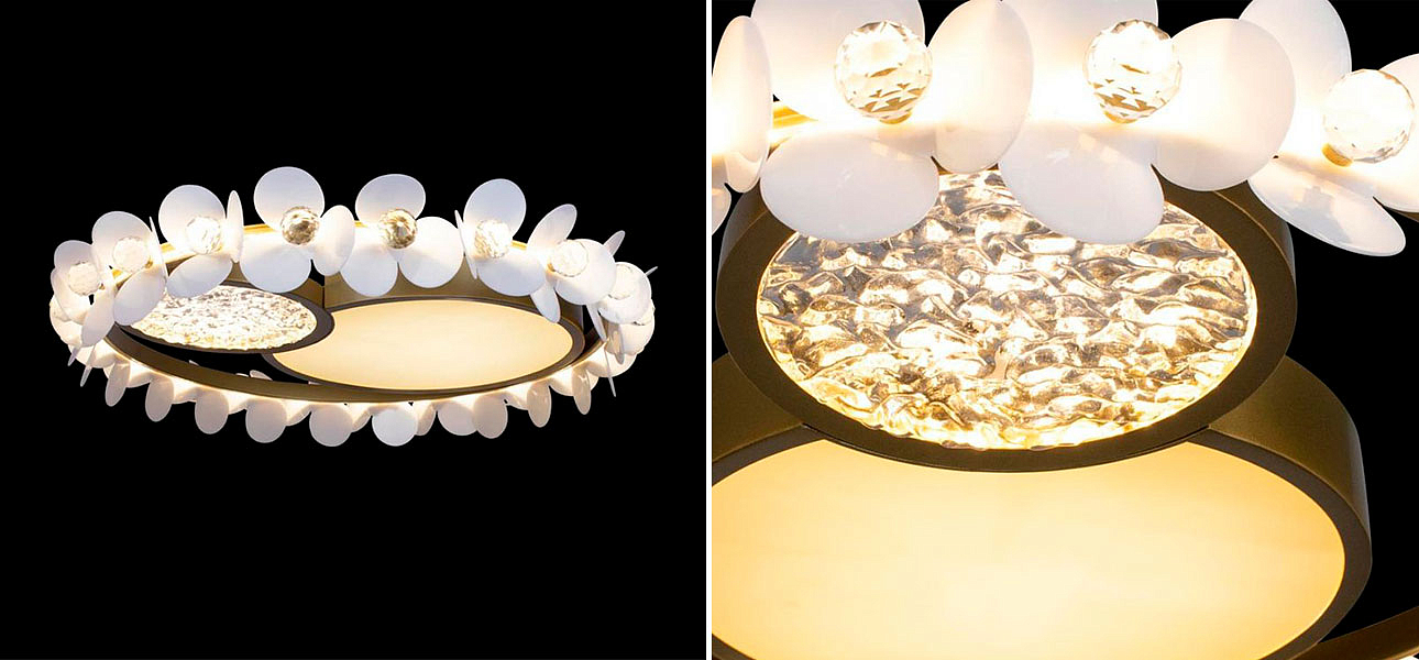 Потолочный светильник Белые Цветы White Flowers Ceiling lamp D 56 Потолочный светильник Белые Цветы White Flowers Ceiling lamp D 56 - Loft-Concept во Владивостоке