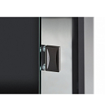 Шкаф-витрина цвета графит с полками и стеклянной дверью Strict Lines варинант исполнения - 4 | Loft Concept во Владивостоке