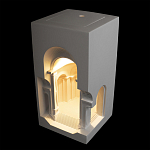 Встраиваемый в стену гипсовый светильник под покраску с арками и рельефными колоннами Antiquity Athena варинант исполнения - 3 | Loft Concept во Владивостоке