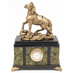 Часы настольные из натурального камня с декором в виде коня Horse Stone Clock варинант исполнения - 1 | Loft Concept во Владивостоке