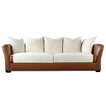 Элитарный современный диван Birmingham с кожаной спинкой варинант исполнения - 4 | Loft Concept во Владивостоке