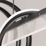 Люстра линейная черного цвета с волнообразным металлическим элементом Luke Lampco Tracer Lamp варинант исполнения - 9 | Loft Concept во Владивостоке