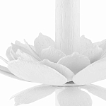 Торшер с декором в виде белого цветка магнолии на каркасе и черным абажуром White Magnolia варинант исполнения - 2 | Loft Concept во Владивостоке