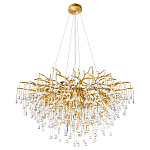 Люстра подвесная с прозрачными стеклянными подвесками в форме капель Диаметр 100 см Droplet Chandelier варинант исполнения - 4 | Loft Concept во Владивостоке