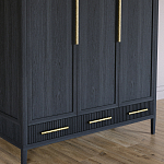 Большой Шкаф Primo Черный дуб с 3 дверьми и 3 выдвижными ящиками варинант исполнения - 3 | Loft Concept во Владивостоке