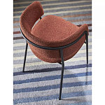 Стул полукруглый мягкий с буклированной обивкой Chair with Boucle Upholstery варинант исполнения - 5 | Loft Concept во Владивостоке