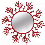 Круглое настенное зеркало Coral Mirror Red варинант исполнения - 1 | Loft Concept во Владивостоке