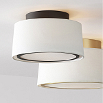 Потолочный светильник с круглым хлопковым абажуром Frosted Diffuser варинант исполнения - 2 | Loft Concept во Владивостоке