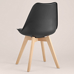 Стул с основой из пластика и мягким сиденьем Arvika Black варинант исполнения - 5 | Loft Concept во Владивостоке