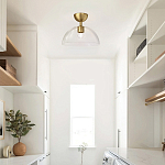 Потолочный светильник с широким полусферическим плафоном из прозрачного стекла Alora Mood варинант исполнения - 5 | Loft Concept во Владивостоке