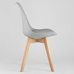 Стул с основой из пластика и мягким сиденьем Arvika Grey варинант исполнения - 3 | Loft Concept во Владивостоке