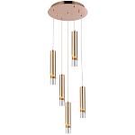 Подвесной светильник Metal Acrylic Tube Five Gold Hanging Lamp варинант исполнения - 2 | Loft Concept во Владивостоке