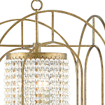 Люстра золотая с внутренним цилиндром из хрустальных бусин Romantic Lantern варинант исполнения - 1 | Loft Concept во Владивостоке