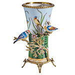 Ваза из фарфора с птицами на бронзовой ветке Garden of Eden варинант исполнения - 1 | Loft Concept во Владивостоке