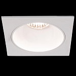 Встраиваемый спот светодиодный квадаратный белого цвета с круглым углублением Ombra Lux  варинант исполнения - 1 | Loft Concept во Владивостоке