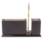 Настольный письменный набор из мрамора с часами и ручкой Marble Accessory варинант исполнения - 3 | Loft Concept во Владивостоке