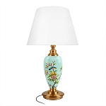 Настольная лампа голубая с изображением птиц Slip Away варинант исполнения - 1 | Loft Concept во Владивостоке