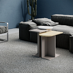 Стол журнальный бежево-серый из 3-х частей со столешницами в виде геометрических элементов MUND SIDE TABLE LIGHT MOCHA варинант исполнения - 1 | Loft Concept во Владивостоке