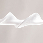 Люстра горизонтальная с волнистым белым плафоном Golden Swirl варинант исполнения - 5 | Loft Concept во Владивостоке