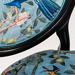 Стул из массива бука бирюзовый с изображением птиц в саду Turquoise Chinoiserie Bird Chair варинант исполнения - 2 | Loft Concept во Владивостоке