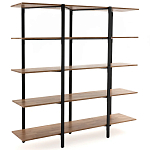 Стеллаж из массива дуба и стали Robson Rack Industrisal Metal Rust варинант исполнения - 1 | Loft Concept во Владивостоке