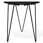 Стол журнальный с круглой столешницей из стекла Gold and Black Marble варинант исполнения - 4 | Loft Concept во Владивостоке