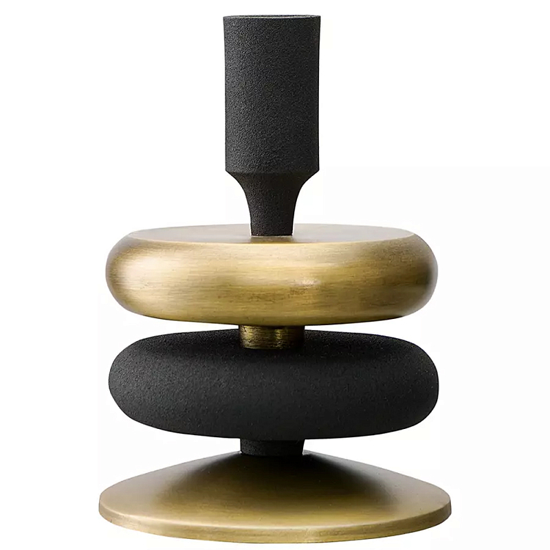 Подсвечник фигурный Candlestick Stylish Accent Черный Латунь Подсвечник фигурный Candlestick Stylish Accent Черный Латунь во Владивостоке | Loft Concept