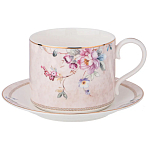 Чайный набор из фарфора с цветочным принтом на 6 персон 12 предметов Flower Porcelain Collection варинант исполнения - 1 | Loft Concept во Владивостоке