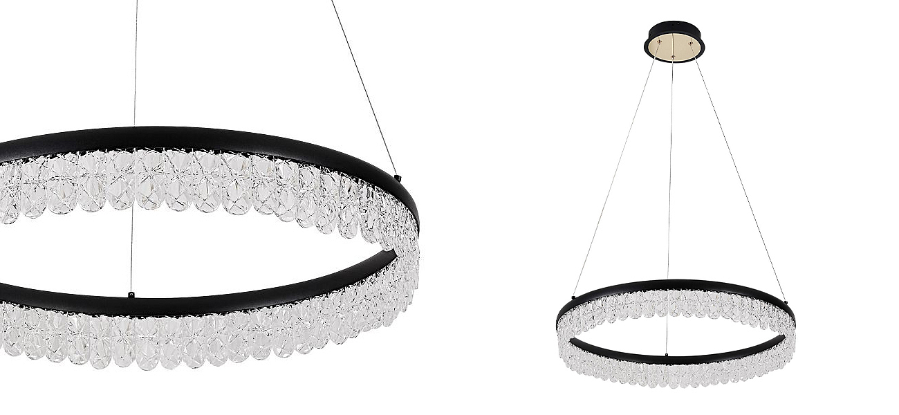Круглая светодиодная люстра Pettico Black Круглая светодиодная люстра Pettico Black - Loft-Concept во Владивостоке