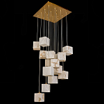Люстра подвесная с квадратными плафонами из натурального камня Glowing Spheres варинант исполнения - 3 | Loft Concept во Владивостоке