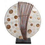 Настольная лампа из перламутра и дерева на подставке Indonesian Round Shell варинант исполнения - 1 | Loft Concept во Владивостоке