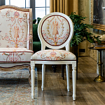 Стул из массива бука бежевый с растительным орнаментом Raffael Angel Beige Chair варинант исполнения - 6 | Loft Concept во Владивостоке