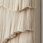 Светло-Бежевое Панно из нитей White Landscape Wall Hanging варинант исполнения - 3 | Loft Concept во Владивостоке