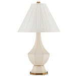 Настольная лампа с фактурным конусовидным абажуром и кожаным каркасом Malifis варинант исполнения - 4 | Loft Concept во Владивостоке