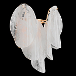 Бра из полупрозрачных овальных лепестков из стекла с металлическим основанием золотого цвета Nazaire Glass Lighting варинант исполнения - 1 | Loft Concept во Владивостоке