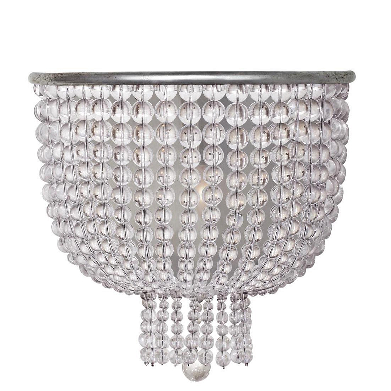 Бра JACQUELINE CLEAR SCONCE Прозрачный Латунь Серебряный Бра JACQUELINE CLEAR SCONCE Прозрачный Латунь Серебряный во Владивостоке | Loft Concept