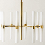 Люстра золотая с 16-ю тонкими цилиндрическими плафонами Shoulders варинант исполнения - 1 | Loft Concept во Владивостоке