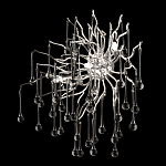 Бра с лучеобразным основанием и подвесками из прозрачного стекла в виде длинных капель Droplet Chandelier варинант исполнения - 12 | Loft Concept во Владивостоке