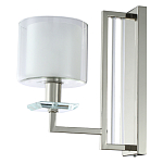 Бра с геометрическим каркасом из металла и цилиндрическим стеклянным плафоном Laurent варинант исполнения - 1 | Loft Concept во Владивостоке