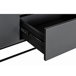 ТВ-тумба цвета графит с  2-мя дверцами и ящиком Strict Lines варинант исполнения - 4 | Loft Concept во Владивостоке