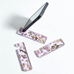 Подставка для телефона из эпоксидной смолы с цветами розовая Epoxy Flowers Phone Stand Pink варинант исполнения - 3 | Loft Concept во Владивостоке