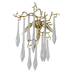 Бра с декором в виде ветвей и стеклянных подвесок в форме капель Droplet Chandelier варинант исполнения - 1 | Loft Concept во Владивостоке