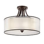 Потолочный светильник с двойным цилиндрическим плафоном из белого стекла и прозрачной органзы Kichler варинант исполнения - 17 | Loft Concept во Владивостоке