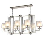 Люстра прямоугольной формы с 8-ю цилиндрическими плафонами из стекла Laurent варинант исполнения - 2 | Loft Concept во Владивостоке